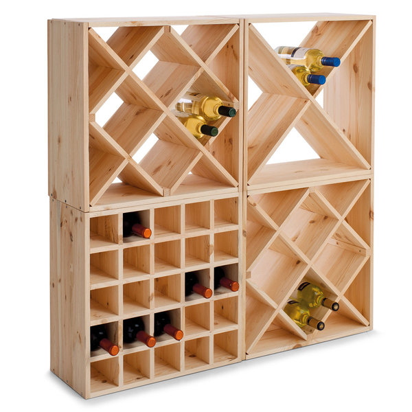 Weinregal für 24 Flaschen aus Holz